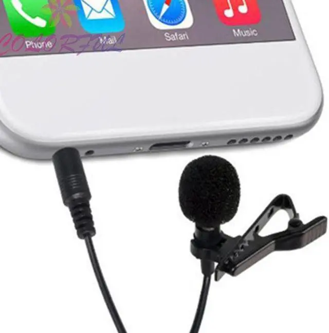 Alt view image 3 of 3 - Portable External 3.5mm Hands-Free Wired Lapel Clip Microphone K song For Loudspeaker Xiaomi Smartphones Computer Recording
