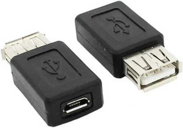 Main image of Black USB 2.0 Type A Female to Micro USB B Female Adapter Plug Converter usb 2.0 to Micro usb connector