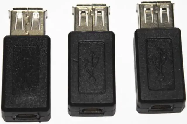 Alt view image 2 of 3 - Black USB 2.0 Type A Female to Micro USB B Female Adapter Plug Converter usb 2.0 to Micro usb connector