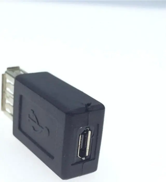 Alt view image 3 of 3 - Black USB 2.0 Type A Female to Micro USB B Female Adapter Plug Converter usb 2.0 to Micro usb connector
