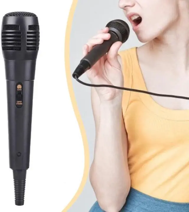 Alt view image 3 of 3 - Handheld 6.5mm Wired Uni-directional Dynamic Karaoke Microphone Public Transmitter KTV Karaoke Recording with Audio Cable