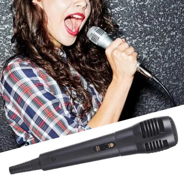 Alt view image 2 of 3 - Handheld 6.5mm Wired Uni-directional Dynamic Karaoke Microphone Public Transmitter KTV Karaoke Recording with Audio Cable