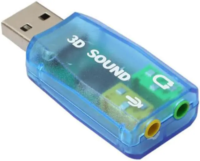 Alt view image 2 of 3 - External USB Sound Card Audio 5.1 Adapter Channel 3.5mm Mic Speaker Interface For Laptop PC PS4 Headset USB