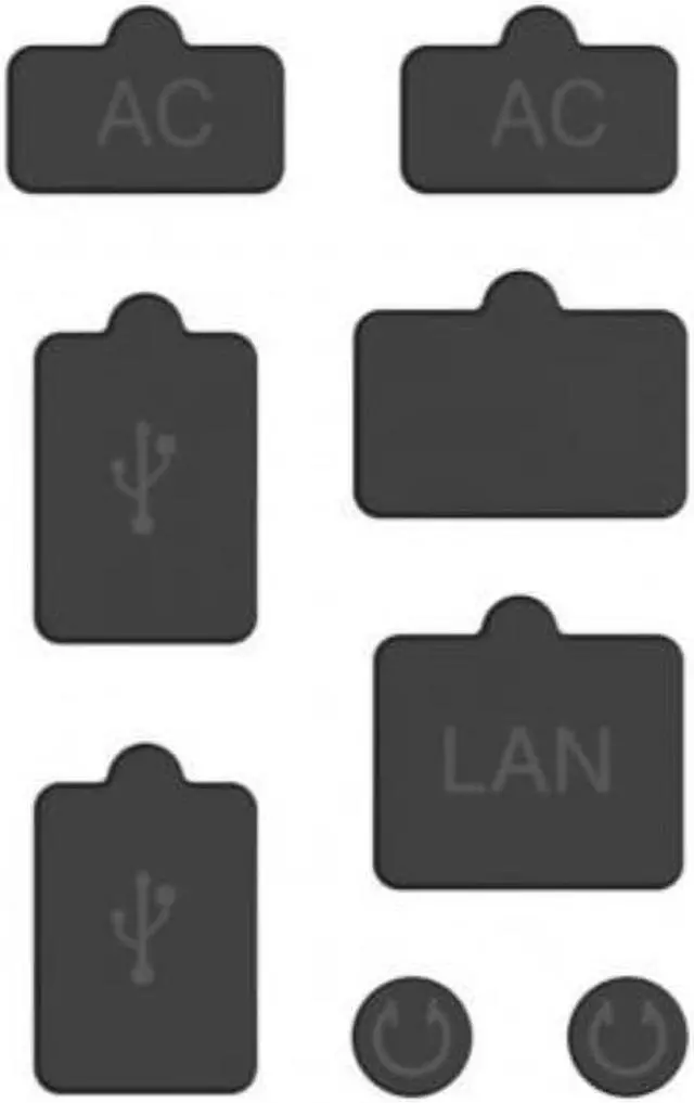 Main image of 1 Set Great Dustproof Plug Durable Easy Installation Soft Silicone Port Dust Cap Kit