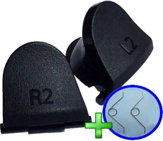 Alt view image 2 of 3 - For Sony Play-Station 4 PS4 Controller L2 R2 Trigger Buttons + Springs Tool Video Game Replacement Parts for Dualshocks