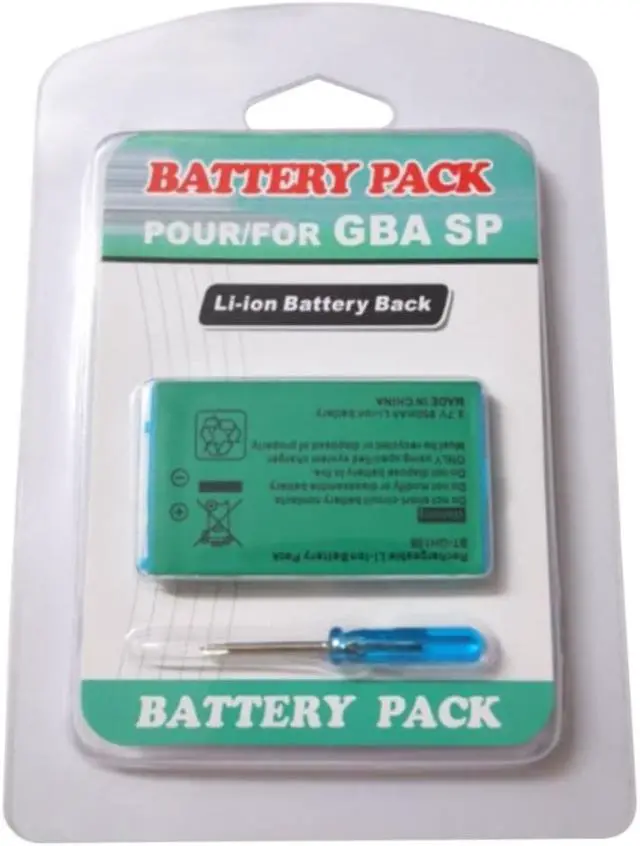 Main image of 3.7V 850mAh Rechargeable Li-on Pack for Gba SP + Screwdriver