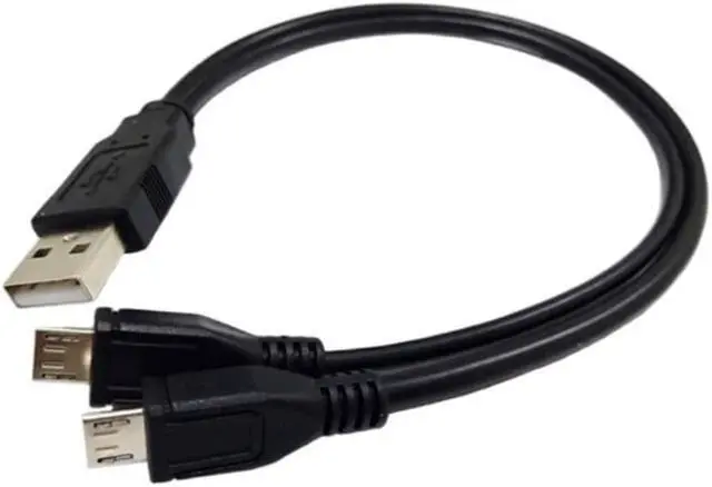 Alt view image 3 of 3 - 2 in 1 USB Male to 2 Micro Y Splitter Data Transfer Charging Cable USB2.0 for for Android Smartphones Tablet Dual Micro USB