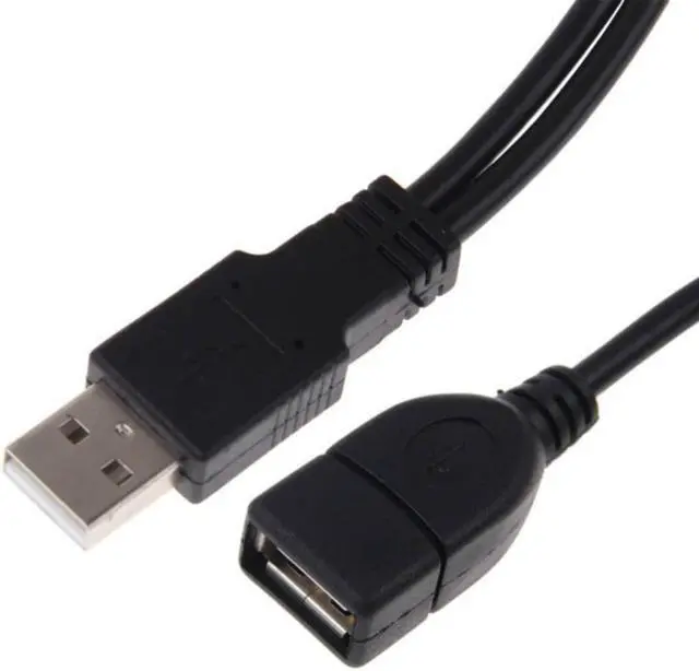 Alt view image 2 of 3 - Double USB Extension A-Male To 2 A-Female Y Cable Power Adapter Converter USB2.0 Male to 2Dual USB Female Y Splitter Charger