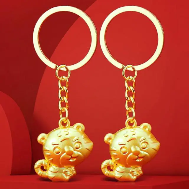 Alt view image 2 of 3 - 2Pcs High-quality Bag Pendant Wear-resistant Anti-fall Gift 2022 Golden Lucky Tiger Bag Pendant Toy