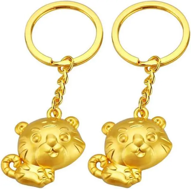 Main image of 2Pcs High-quality Bag Pendant Wear-resistant Anti-fall Gift 2022 Golden Lucky Tiger Bag Pendant Toy
