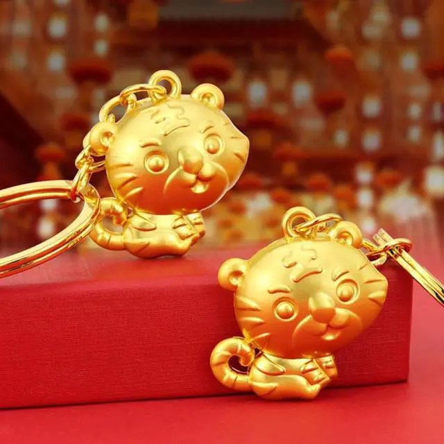 Alt view image 3 of 3 - 2Pcs High-quality Bag Pendant Wear-resistant Anti-fall Gift 2022 Golden Lucky Tiger Bag Pendant Toy