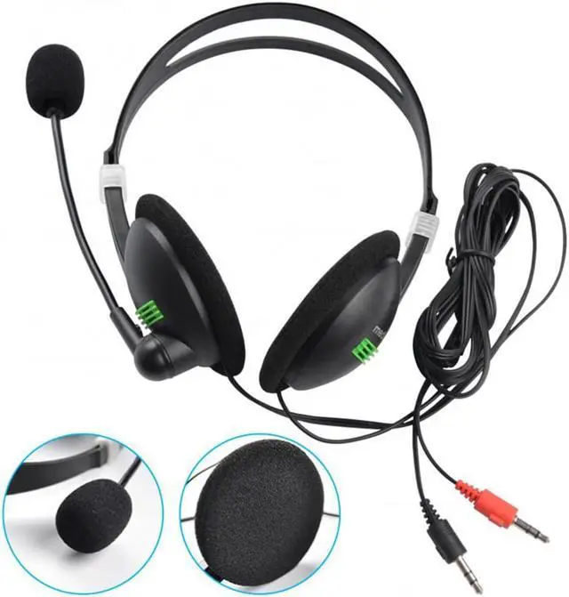 Alt view image 3 of 3 - Noise Reduction Headphone for PC Wired Headset Gaming with Mic 3.5mm Stereo 440 Plug Music Headsets laptop