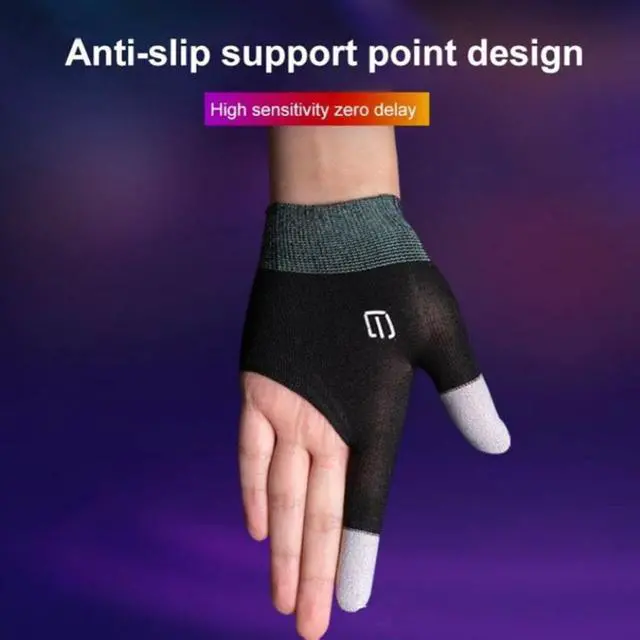 Alt view image 3 of 3 - Gaming Gloves Durable Sweaty Hands Gaming Gloves Accessories Gaming Grip Gloves Multi-purpose Gaming Gloves for Games
