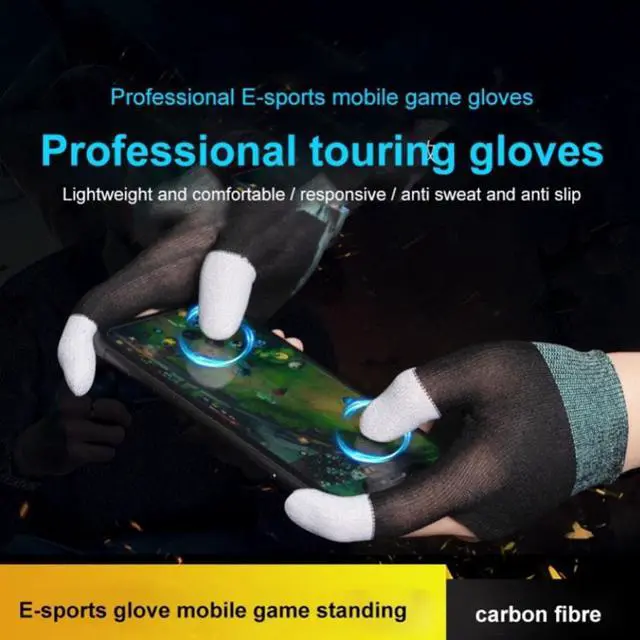 Alt view image 2 of 3 - Gaming Gloves Durable Sweaty Hands Gaming Gloves Accessories Gaming Grip Gloves Multi-purpose Gaming Gloves for Games