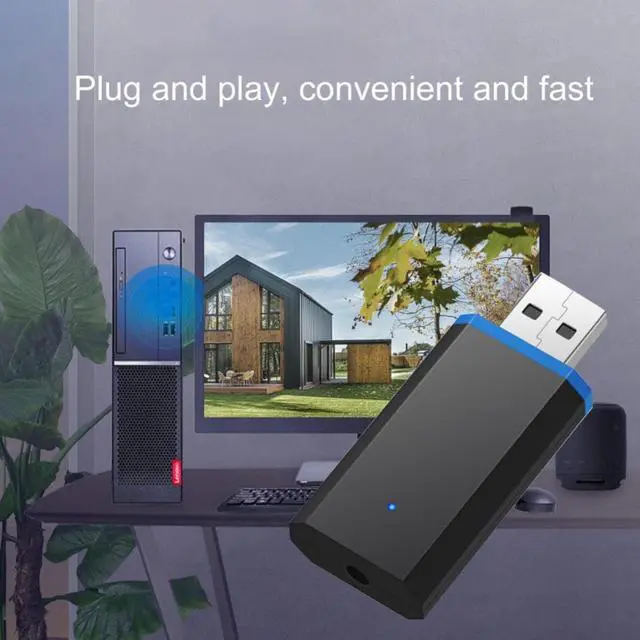Alt view image 2 of 3 - Mini Wireless USB Bluetooth 5.0 Transmitter Adapter 3.5mm AUX for TV Computer Laptop