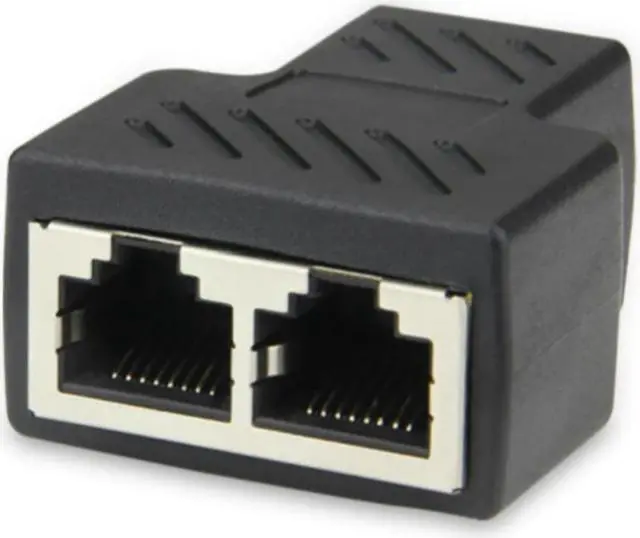 Main image of 2019 RJ45 Splitter Adapter 1 to 2 Dual Female Port CAT5/CAT 6 LAN Ethernet Sockt Network Connections Splitter Adapter