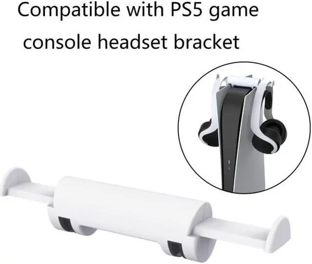 Alt view image 2 of 3 - Professional Hook Holder No Deformation Retractable Reliable Dual Headset Hanging Bracket for PS5 Game Console