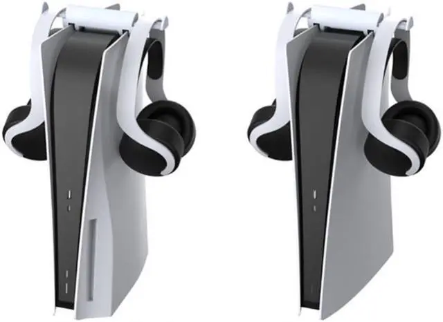 Alt view image 3 of 3 - Professional Hook Holder No Deformation Retractable Reliable Dual Headset Hanging Bracket for PS5 Game Console