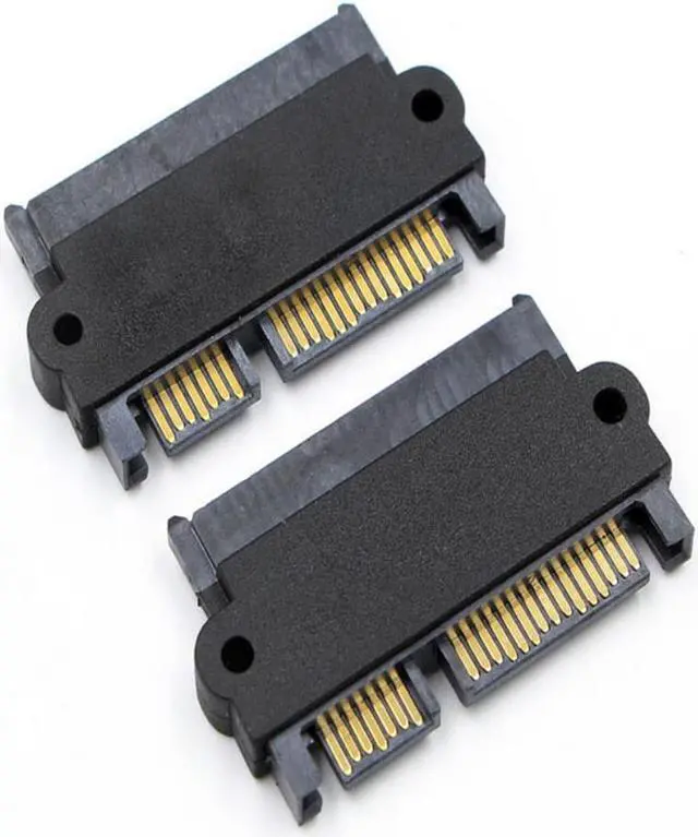 Alt view image 2 of 3 - 5Gbps SFF 8482 SAS to SATA 180 High-speed Degree Angle Computer Adapter Converter Straight Head Durable Portable