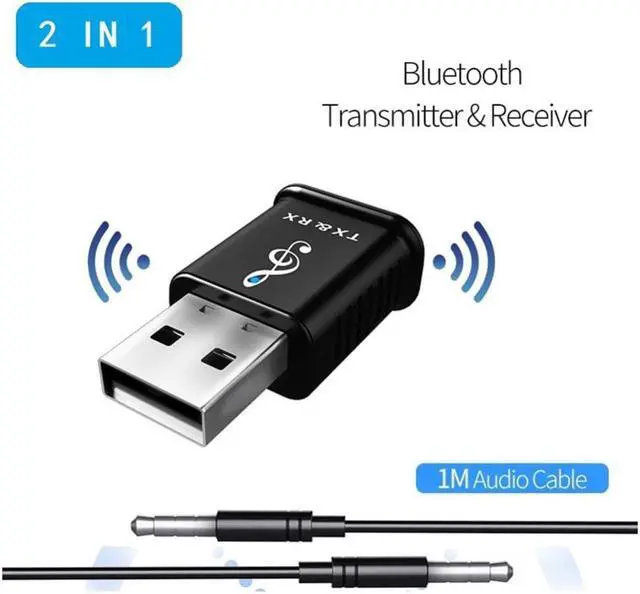 Alt view image 2 of 3 - Portable 2 in 1 USB Transmitter Audio Receiver Car Bluetooth 5.0 Adapter For TV Phone PC Laptop Bluetooth Adapter