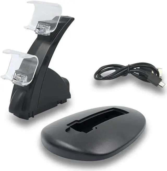 Alt view image 3 of 3 - Controller Charger Dock LED Dual USB PS4 Charging Stand Station Cradle for Sony Playstation 4 PS4 / PS4 Pro /PS4 Slim Controller