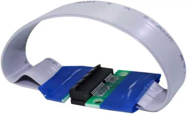 Alt view image 3 of 3 - PCI-E extension Flex Relocate Cable PCI-E 1X to 1x Slot Riser Card Extender Extension Ribbon for Bitcoin Miner