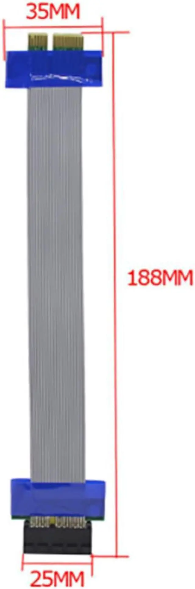 Alt view image 2 of 3 - PCI-E extension Flex Relocate Cable PCI-E 1X to 1x Slot Riser Card Extender Extension Ribbon for Bitcoin Miner