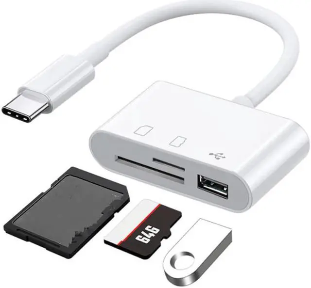 Main image of Type C Card Reader to SD TF USB Connection Smart Memory Card Reader Adapter for Macbook Pro Type-C Port