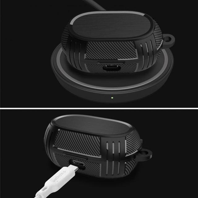 Protective TPU painted dual buckle wireless earbud case with armbands - JQX