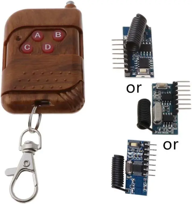 Alt view image 2 of 3 - 433Mhz Universal Wireless Remote Control 4 Channel with Board for Garage Door