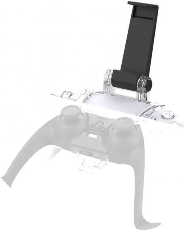 Alt view image 2 of 3 - 180-Degree Rotating Game Console Controller Retractable Clip Design Gamepad Bracket Phone Holder with Adjustable Stand for PS5