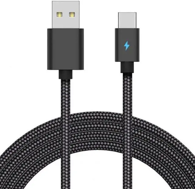 Main image of Type-C Charging Cable Gamepad Handle Charge Braided Fabric Wear-resistant Charging Cord with Light Indicator for PS4/5