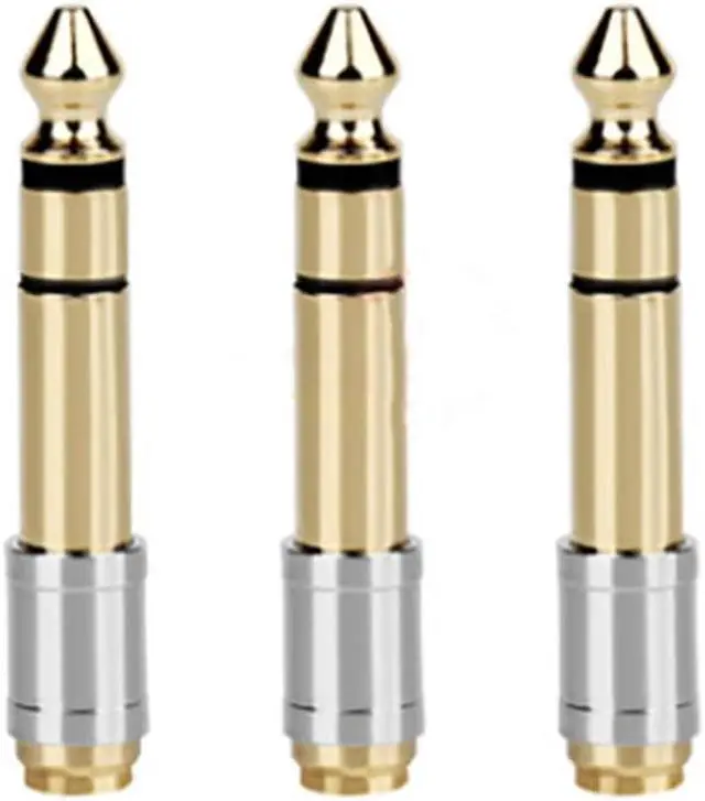 Main image of 6.35mm To 3.5mm Converters 1/4" Male 1/8" Female 6.35 to 3.5 Jack Headphone Audio Adapter Microphone Connector Stereo Plug