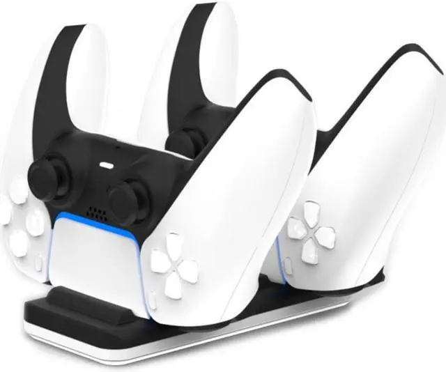 Alt view image 2 of 3 - Dual Ports Type-C Game Controller Gamepad Joystick Charging Dock Station for PS5