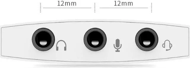 Alt view image 2 of 3 - External Sound Card Converter Splitter USB Adapter 3 Port Converter Headphone Microphone for PC Laptop Audio adapter
