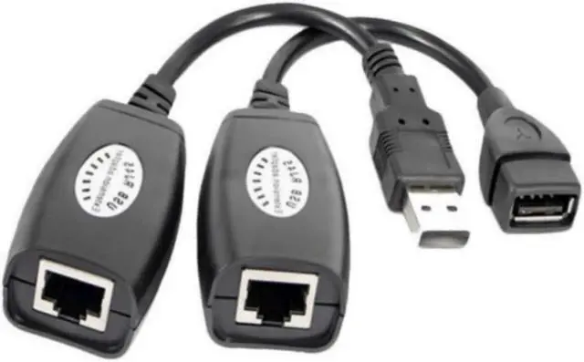 Main image of LAN Cable Computer RJ45 Cable USB Extension Extender Adapter Up To 150ft Using CAT5 RJ45 LAN Cable