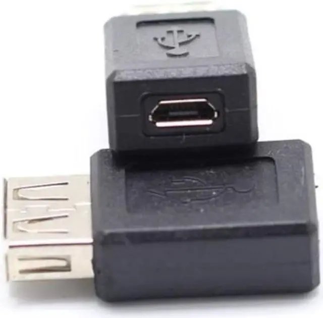 Alt view image 3 of 3 - Black USB 2.0 Type A Female to Micro USB B Female Adapter Plug Converter usb 2.0 to Micro usb connector wholesale