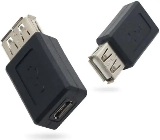 Alt view image 2 of 3 - Black USB 2.0 Type A Female to Micro USB B Female Adapter Plug Converter usb 2.0 to Micro usb connector wholesale