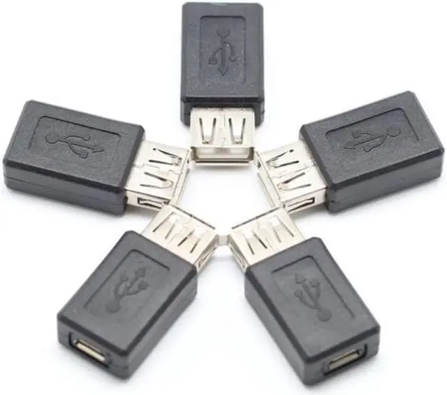 Main image of Black USB 2.0 Type A Female to Micro USB B Female Adapter Plug Converter usb 2.0 to Micro usb connector wholesale