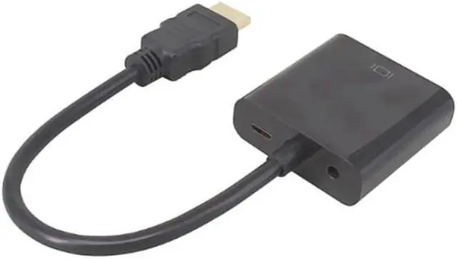 Alt view image 2 of 3 - HD 1080P HDMI-compatible To VGA Cable Converter HDMI-compatible Male To VGA Female Converter Adapter Digital Analog