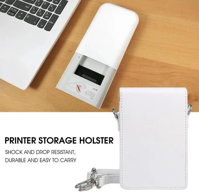 Alt view image 2 of 3 - Practical Faux Leather Printer Storage Bag Lightweight Printer Storage Case Solid Color Printer Protection Cover