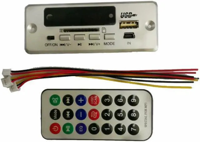 Alt view image 2 of 2 - Hands-free Bluetooth 5.0 MP3 Player Decoder Board 12V Car FM Radio Module Support FM TF USB AUX Audio Wireless