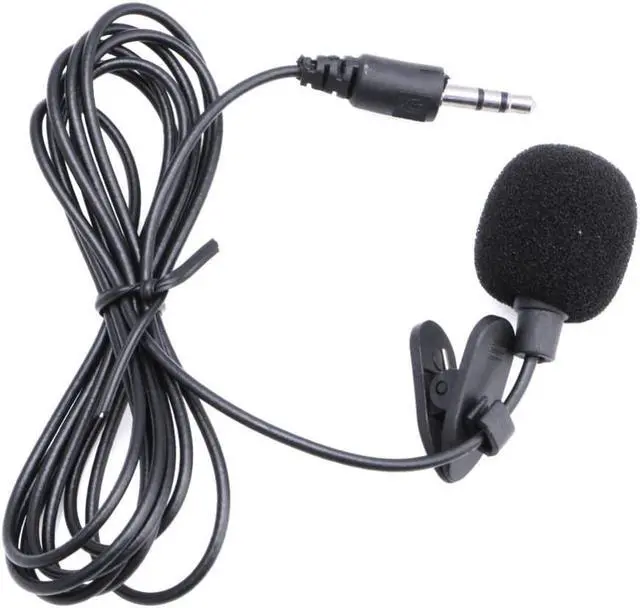 Main image of 3.5mm Clip On Mini Microphone Lapel Tie Hands Free Lavalier Mic for Laptop PC BK Widely Use Wearable Small Mics
