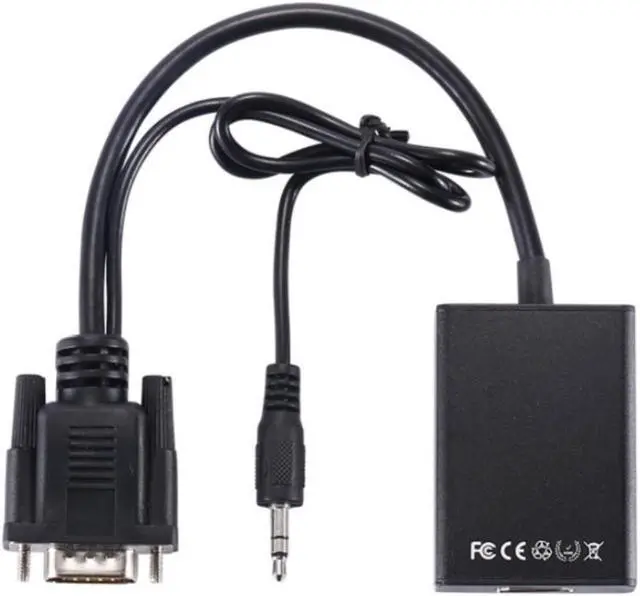 Main image of VGA to HDMI-compatible Converter Adapter Output 1080P HD with Audio TV AV to HDTV Video Cable Converter Adapter for TV PC