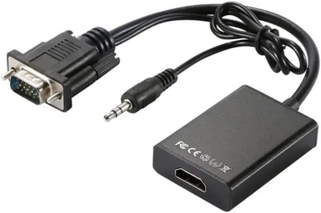 Alt view image 3 of 3 - VGA to HDMI-compatible Converter Adapter Output 1080P HD with Audio TV AV to HDTV Video Cable Converter Adapter for TV PC