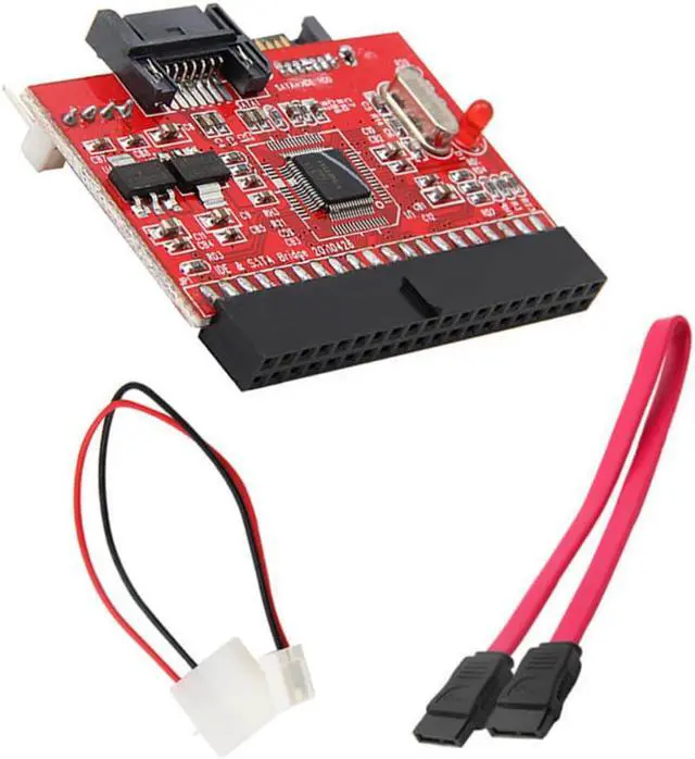 Alt view image 3 of 3 - 2 In 1 IDE to SATA/SATA to IDE Adapter Converter Support Serial ATA 40pin IDE port Serial ATA port 4 pin power connector