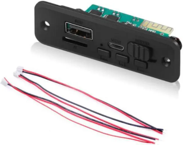 Alt view image 2 of 3 - Bluetooth 5.0 MP3 Player Decoder Board DC 5V 6W Amplifier Hands-free Car FM Radio Module Support FM TF USB AUX Recorders
