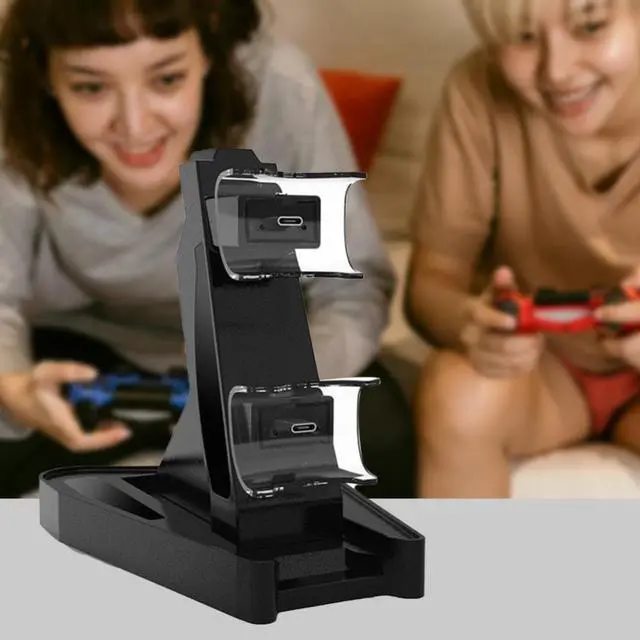 Alt view image 3 of 3 - Dual Fast Charger for PS5 Type-C Charging Controller Cradle Dock Station for PlayStation5 Joystick Gamepad Gaming Accessories