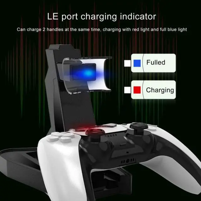Alt view image 2 of 3 - Dual Fast Charger for PS5 Type-C Charging Controller Cradle Dock Station for PlayStation5 Joystick Gamepad Gaming Accessories