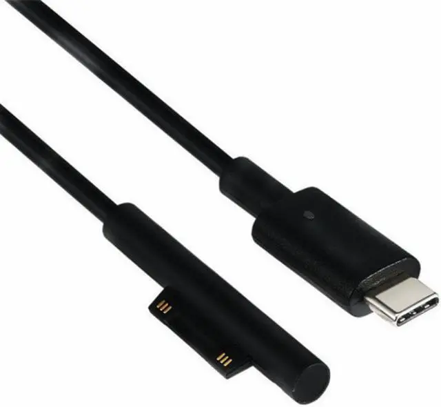 Alt view image 3 of 3 - Type C Power Supply Charger Adapter Charging Cable Cord for Microsoft Surface Pro 6/5/4/3 Go Book 15V PD Charging